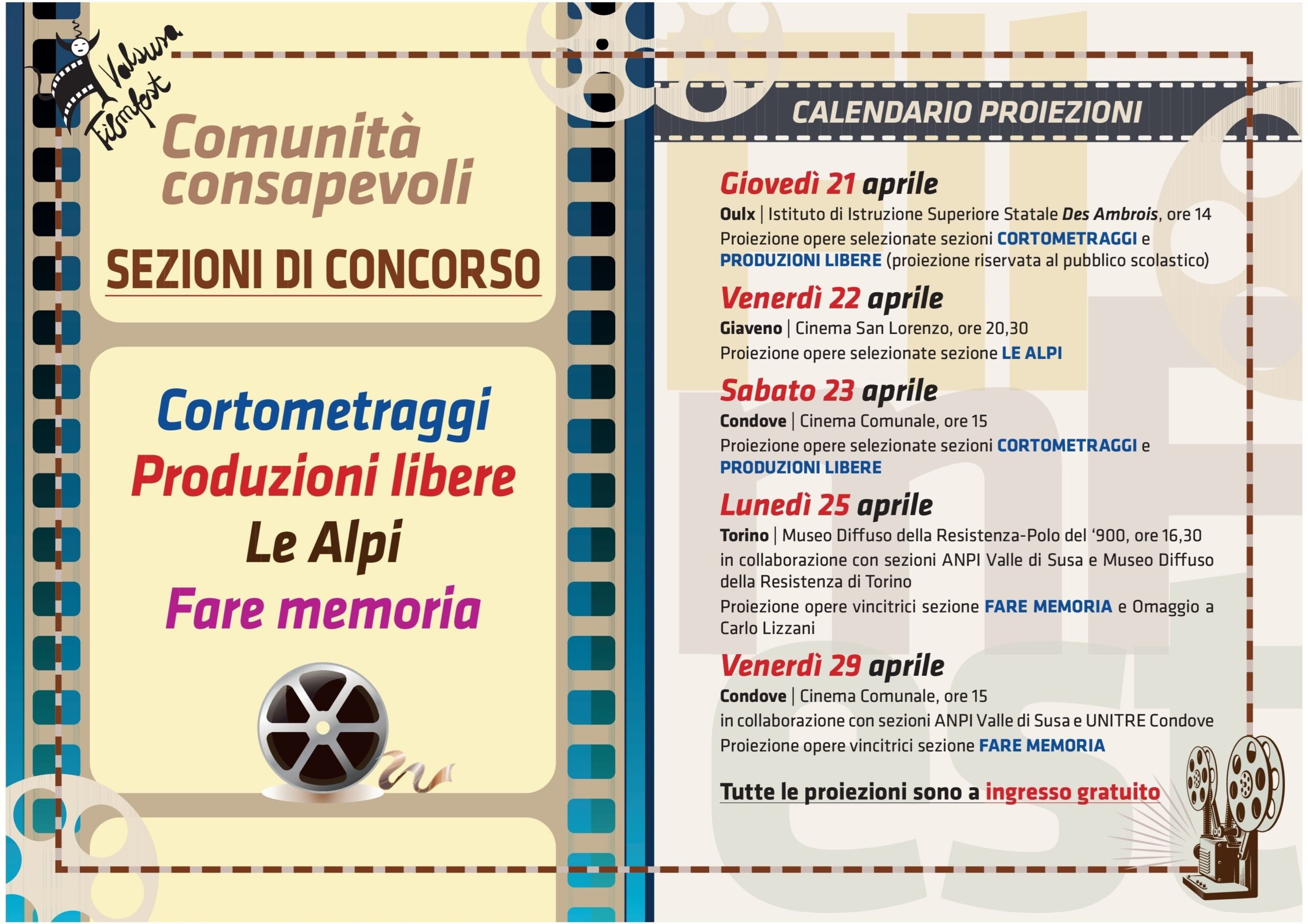 Programma proiezioni Concorso 2022